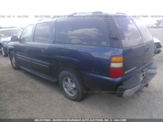 3GNEC16Z32G136508 - 2002 CHEVROLET SUBURBAN C1500 Navy photo 3