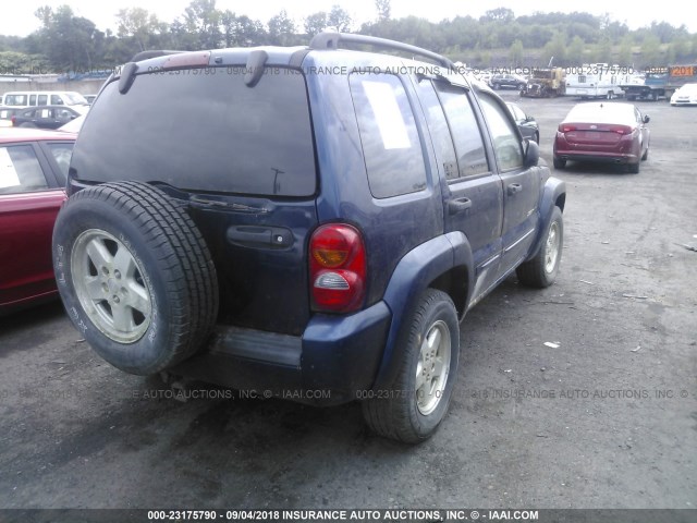 1J8GL58K32W326330 - 2002 JEEP LIBERTY LIMITED BLUE photo 4