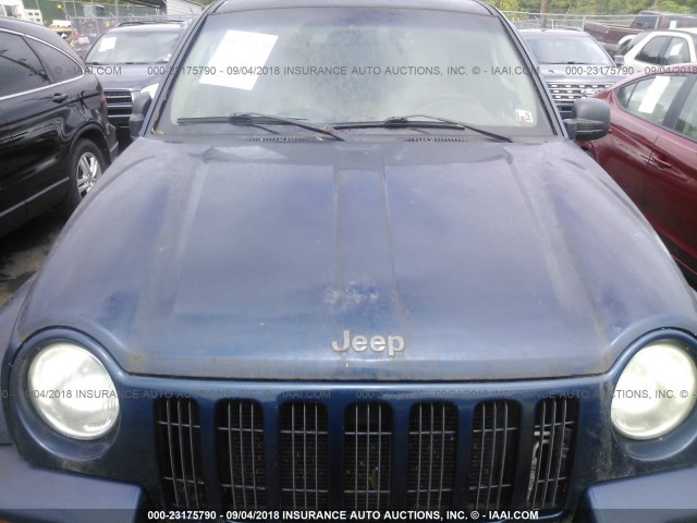 1J8GL58K32W326330 - 2002 JEEP LIBERTY LIMITED BLUE photo 6