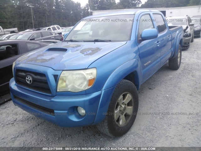 3TMMU52N88M006083 - 2008 TOYOTA TACOMA DOUBLE CAB LONG BED BLUE photo 2