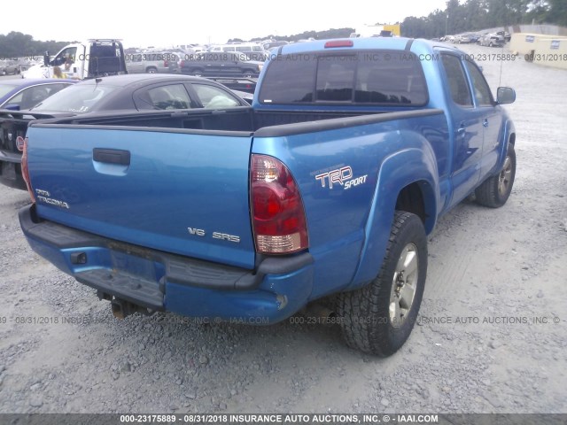 3TMMU52N88M006083 - 2008 TOYOTA TACOMA DOUBLE CAB LONG BED BLUE photo 4