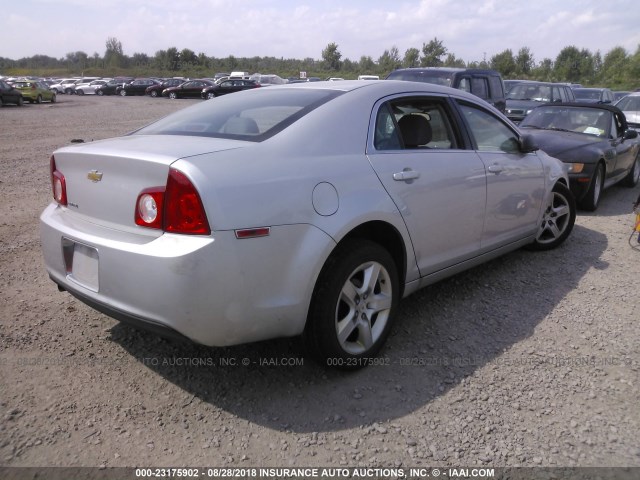 1G1ZA5EBXAF272865 - 2010 CHEVROLET MALIBU LS SILVER photo 4