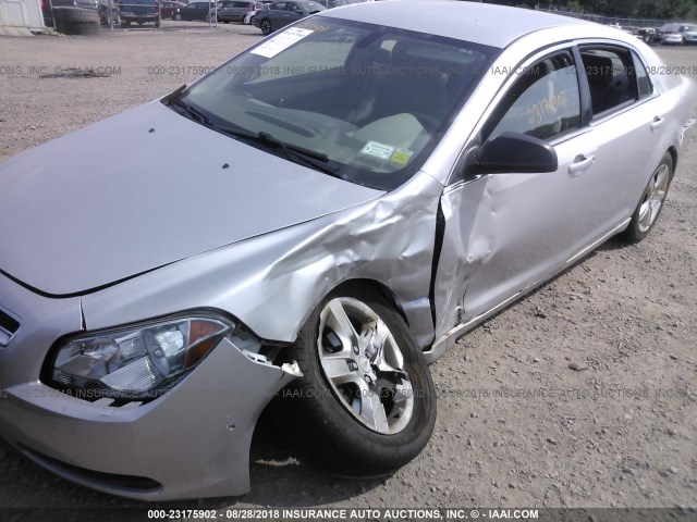 1G1ZA5EBXAF272865 - 2010 CHEVROLET MALIBU LS SILVER photo 6