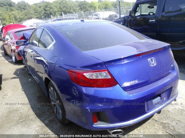 1HGCT2B83FA009380 - 2015 HONDA ACCORD EXL BLUE photo 3