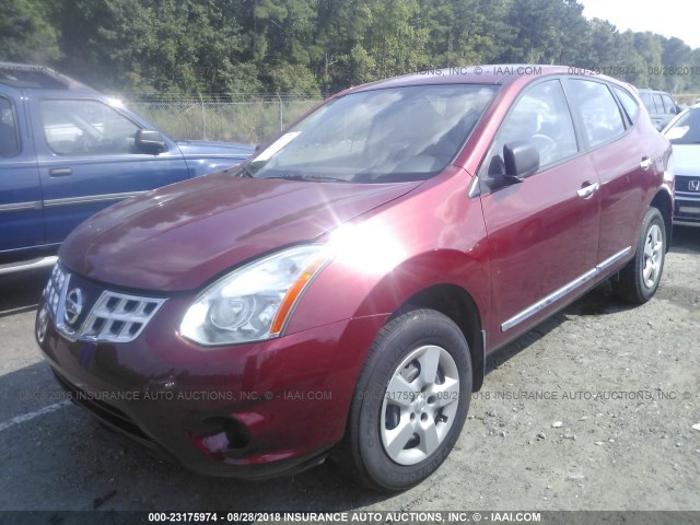 JN8AS5MT8CW290140 - 2012 NISSAN ROGUE S/SV RED photo 2