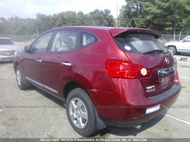 JN8AS5MT8CW290140 - 2012 NISSAN ROGUE S/SV RED photo 3