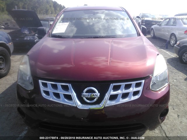 JN8AS5MT8CW290140 - 2012 NISSAN ROGUE S/SV RED photo 6