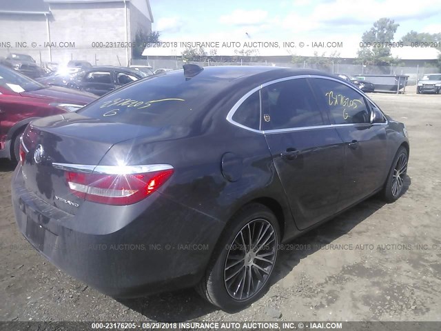 1G4PP5SK6F4155882 - 2015 BUICK VERANO GRAY photo 4