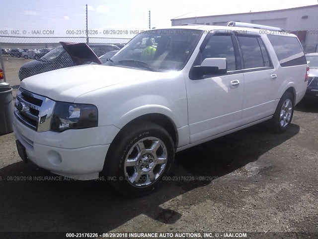 1FMJK2A56DEF69945 - 2013 FORD EXPEDITION EL LIMITED WHITE photo 2