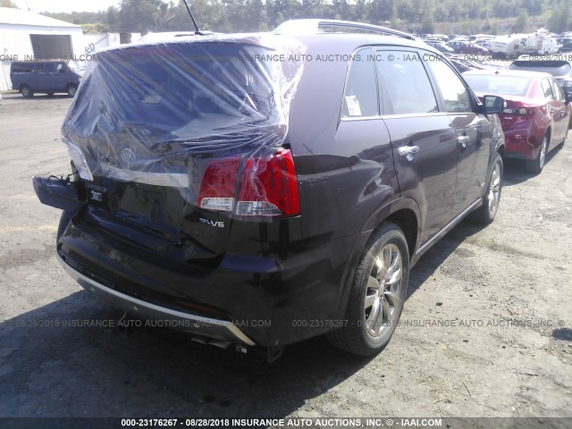 5XYKWDA2XBG099907 - 2011 KIA SORENTO SX PURPLE photo 4