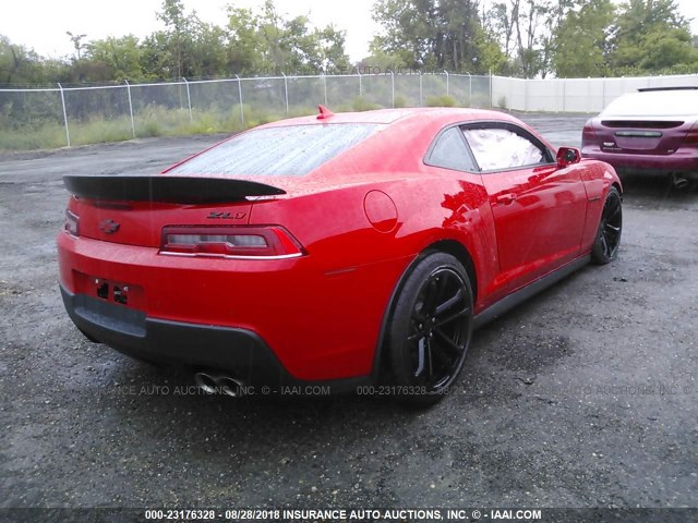 2G1FZ1EP4E9801371 - 2014 CHEVROLET CAMARO ZL1 红色 照片 4