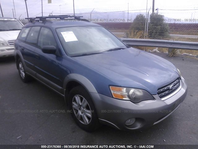 4S4BP61CX57363836 - 2005 SUBARU LEGACY OUTBACK 2.5I BLUE photo 1