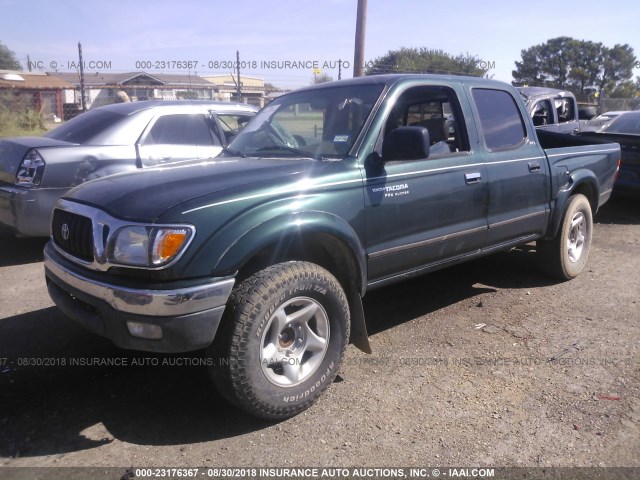 5TEGM92N93Z205871 - 2003 TOYOTA TACOMA DOUBLE CAB PRERUNNER GREEN photo 2