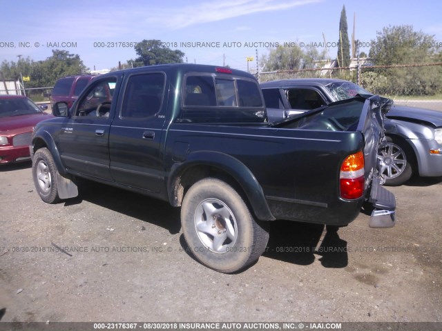 5TEGM92N93Z205871 - 2003 TOYOTA TACOMA DOUBLE CAB PRERUNNER GREEN photo 3