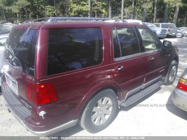5LMFU28R94LJ10202 - 2004 LINCOLN NAVIGATOR BURGUNDY photo 4