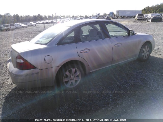 1FAHP24147G162475 - 2007 FORD FIVE HUNDRED SEL SILVER photo 4