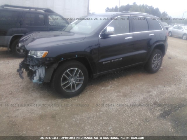 1C4RJEBG4JC289217 - 2018 JEEP GRAND CHEROKEE LIMITED BLACK photo 2