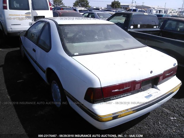 1FAPP6047KH143053 - 1989 FORD THUNDERBIRD  WHITE photo 3