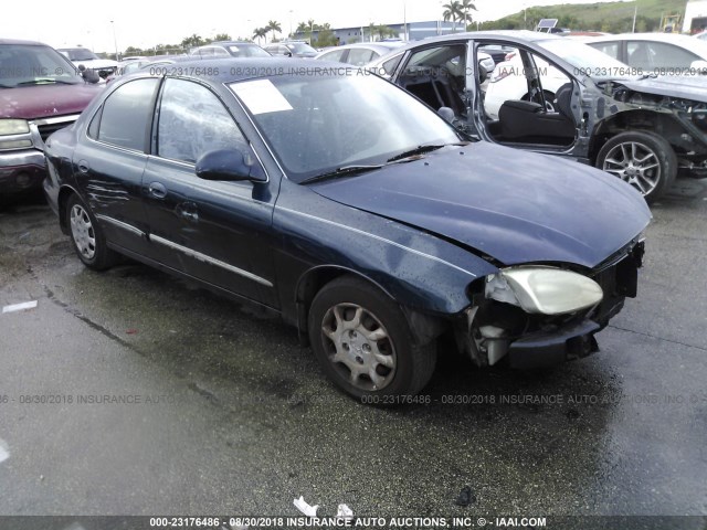 KMHJF35F3YU049873 - 2000 HYUNDAI ELANTRA GLS Navy photo 1