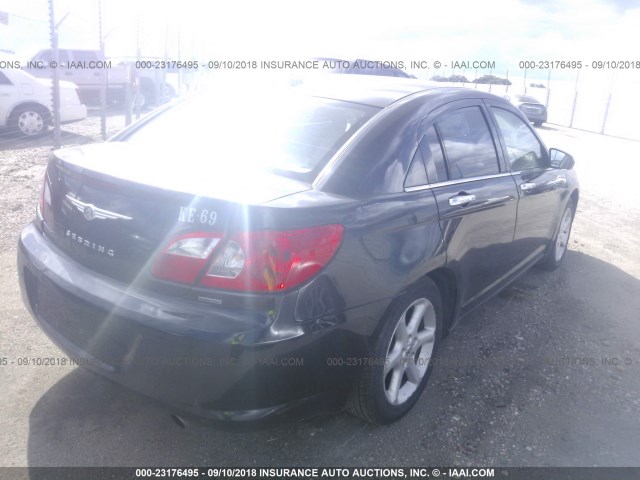 1C3LC66M48N275942 - 2008 CHRYSLER SEBRING LIMITED BLACK photo 4