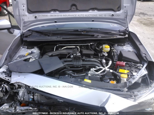 JF2GTABC6JH318082 - 2018 SUBARU CROSSTREK PREMIUM Արծաթագույն լուսանկար 10