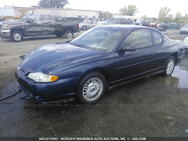 2G1WW12E619106976 - 2001 CHEVROLET MONTE CARLO LS BLUE photo 2