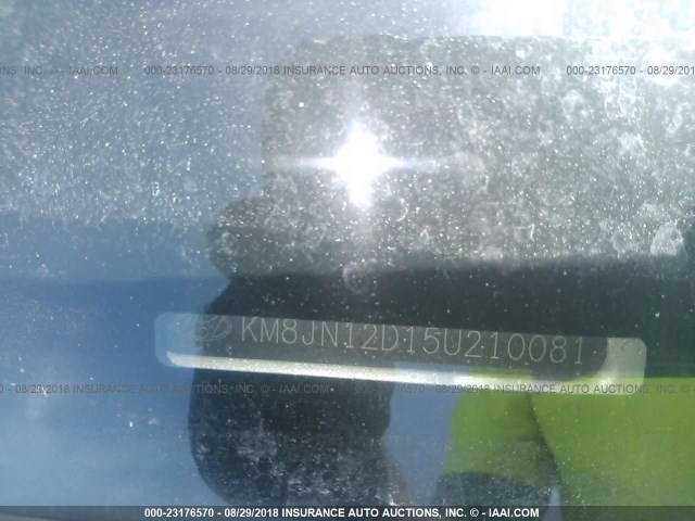 KM8JN12D15U210081 - 2005 HYUNDAI TUCSON GLS/LX SILVER photo 9