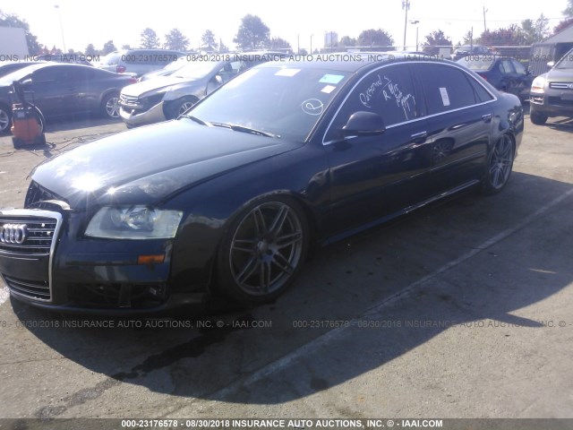 WAURVAFA8AN006662 - 2010 AUDI A8 QUATTRO BLACK photo 2