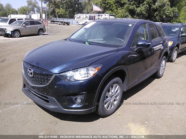 JM3KE4CY7F0536883 - 2015 MAZDA CX-5 TOURING BLUE photo 2