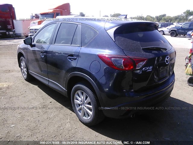 JM3KE4CY7F0536883 - 2015 MAZDA CX-5 TOURING BLUE photo 3