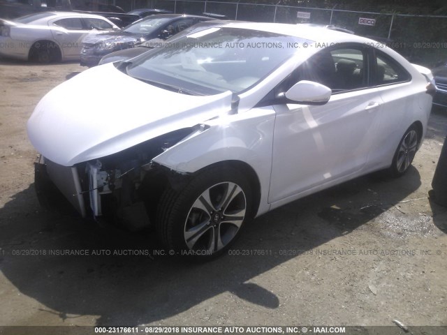 KMHDH6AH6EU026468 - 2014 HYUNDAI ELANTRA COUPE GS/SE WHITE photo 2