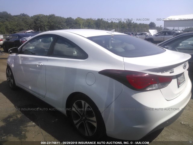 KMHDH6AH6EU026468 - 2014 HYUNDAI ELANTRA COUPE GS/SE WHITE photo 3