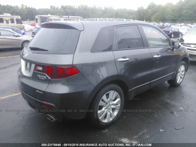 5J8TB1H54BA002541 - 2011 ACURA RDX TECHNOLOGY GRAY photo 4