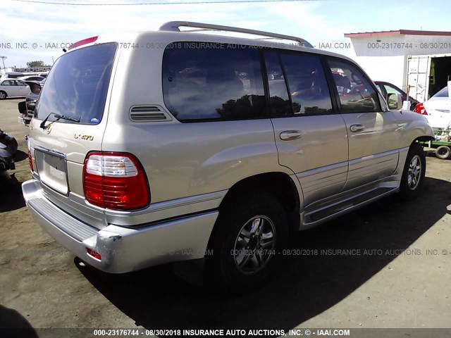 JT6HT00W7X0067615 - 1999 LEXUS LX 470 GOLD photo 4