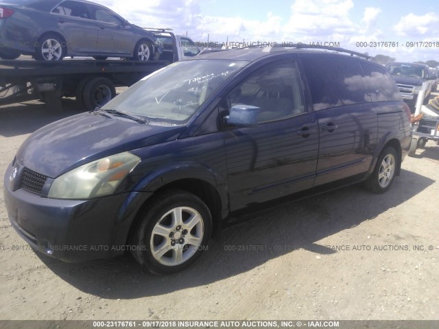 5N1BV28U66N127744 - 2006 NISSAN QUEST S/SE/SL BLUE photo 2