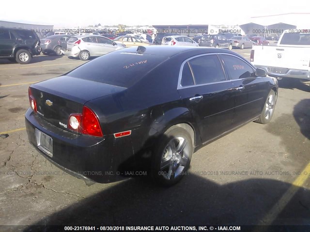 1G1ZF5E76CF202117 - 2012 CHEVROLET MALIBU 3LT შავი ფოტო 4