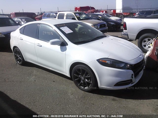 1C3CDFAA0FD434257 - 2015 DODGE DART SE WHITE photo 1