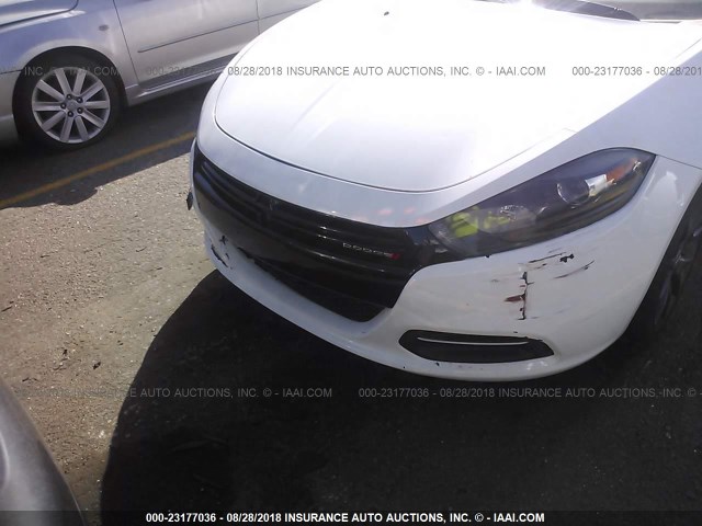 1C3CDFAA0FD434257 - 2015 DODGE DART SE WHITE photo 6