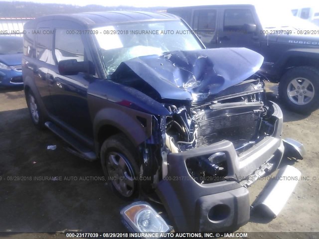 5J6YH28593L009137 - 2003 HONDA ELEMENT EX BLUE photo 1