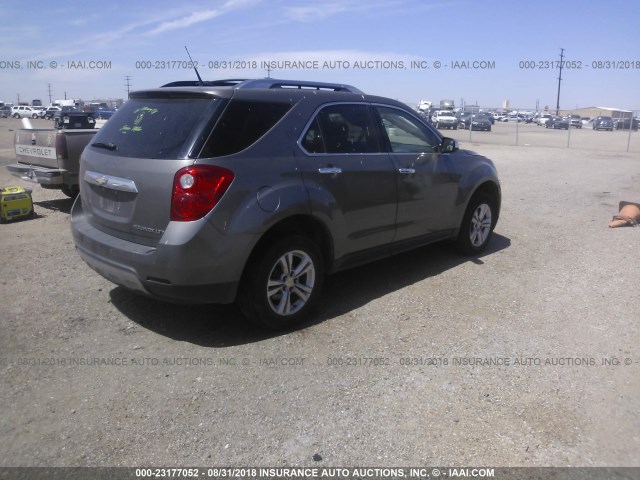 2GNALFEK0C6177143 - 2012 CHEVROLET EQUINOX LTZ GRAY photo 4