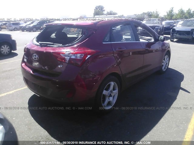 KMHD35LH2EU165955 - 2014 HYUNDAI ELANTRA GT RED photo 4