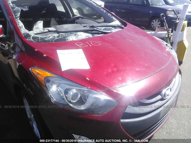 KMHD35LH2EU165955 - 2014 HYUNDAI ELANTRA GT RED photo 6