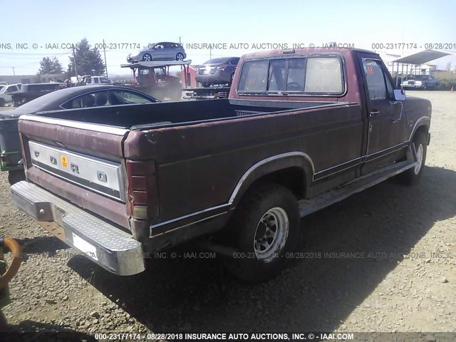1FTHF2512DPA90988 - 1983 FORD F250 RED photo 4