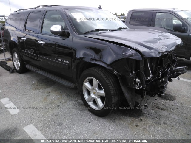 1GNSCJE07DR303767 - 2013 CHEVROLET SUBURBAN C1500 LT BLACK photo 1