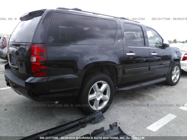 1GNSCJE07DR303767 - 2013 CHEVROLET SUBURBAN C1500 LT BLACK photo 4