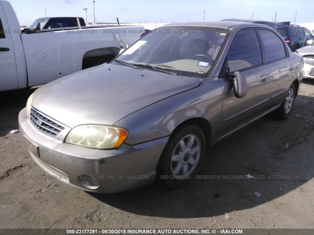 KNAFB121835225755 - 2003 KIA SPECTRA LS GOLD photo 2