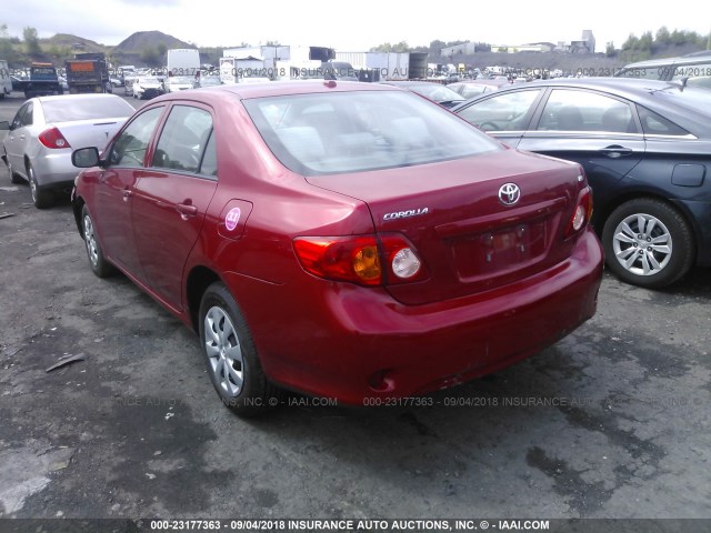 2T1BU4EE6AC301534 - 2010 TOYOTA COROLLA S/LE/XLE RED photo 3