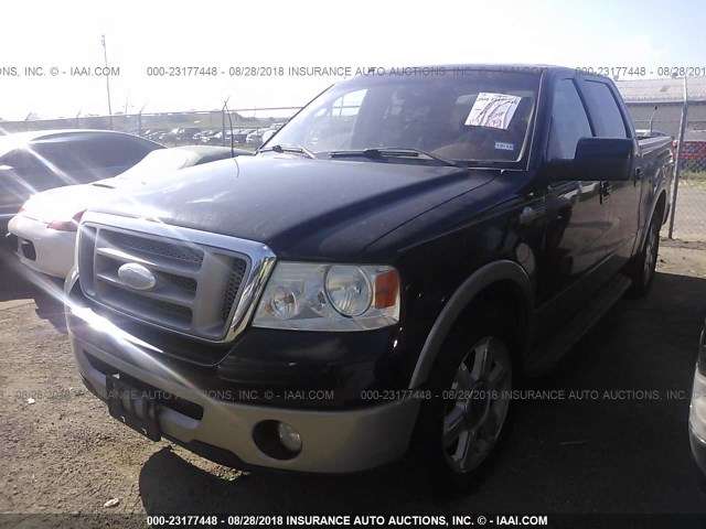 1FTPW12V28KC57236 - 2008 FORD F150 SUPERCREW BLUE photo 2