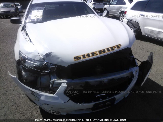 1FAHP2MK0EG164813 - 2014 FORD TAURUS POLICE INTERCEPTOR WHITE photo 6