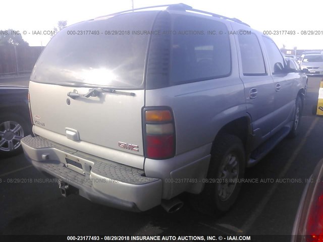 1GKEK63U44J228637 - 2004 GMC YUKON DENALI SILVER photo 4